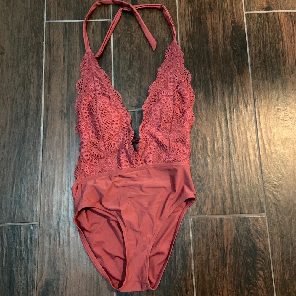 Target one piece blush bathing suit